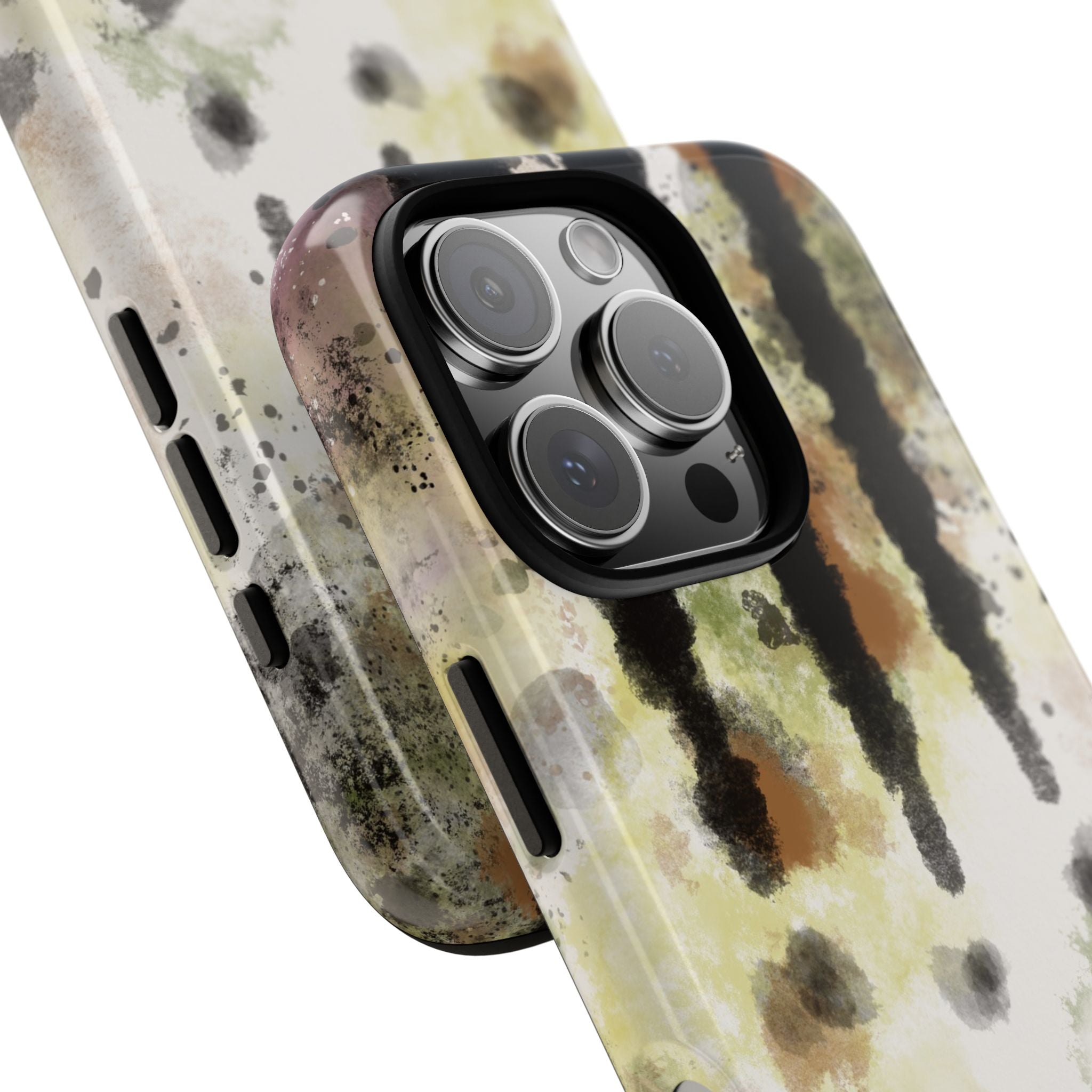 Abstract Camouflage Tough Phone Case — Watercolor Drip Design