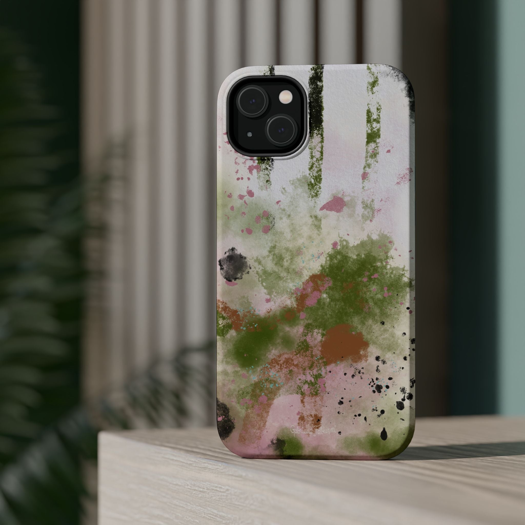 Abstract Floral Impact-Resistant Phone Case