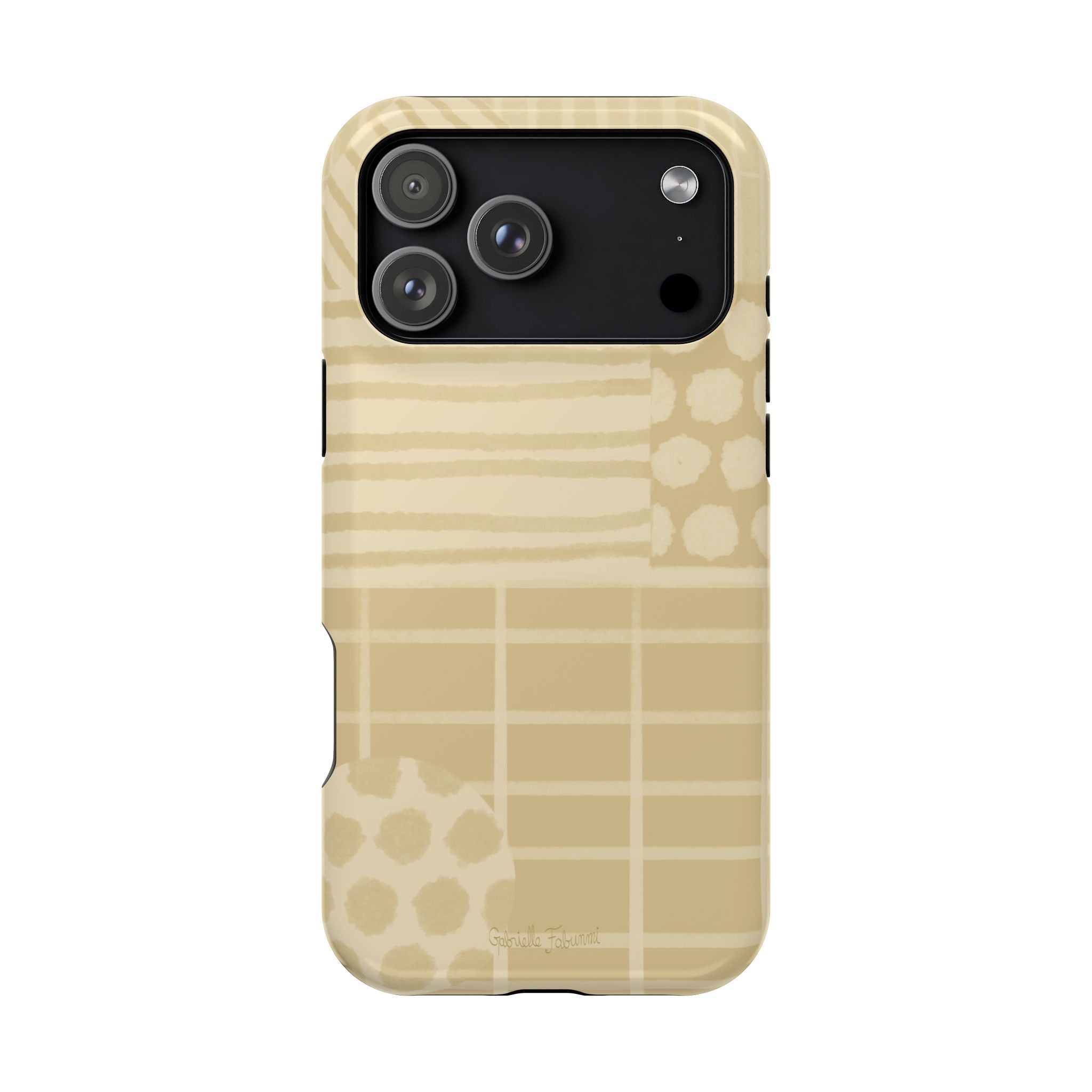 Magnetic Impact-Resistant Phone Case — Neutral Geometric Pattern