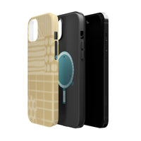 Magnetic Impact-Resistant Phone Case — Neutral Geometric Pattern
