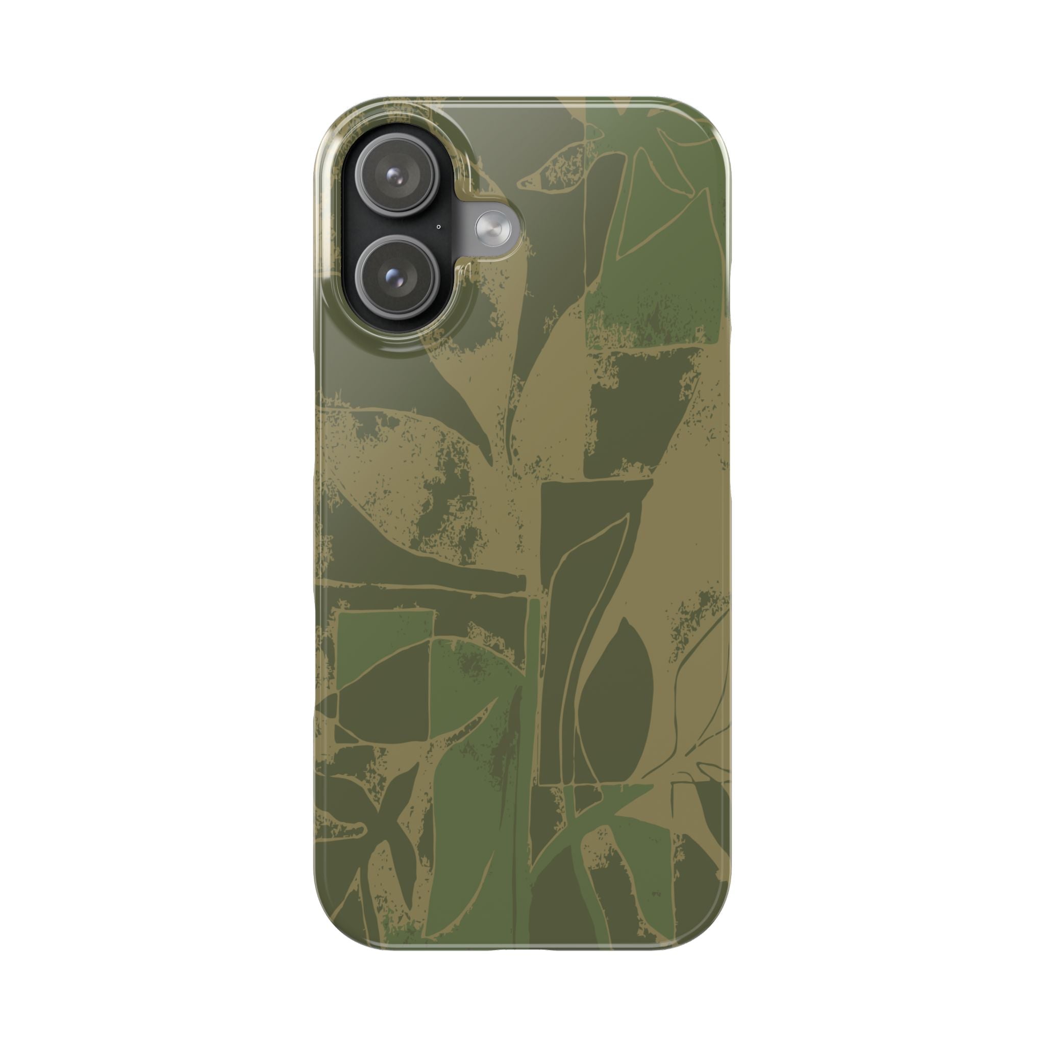 Green Color Block | Slim Phone Case