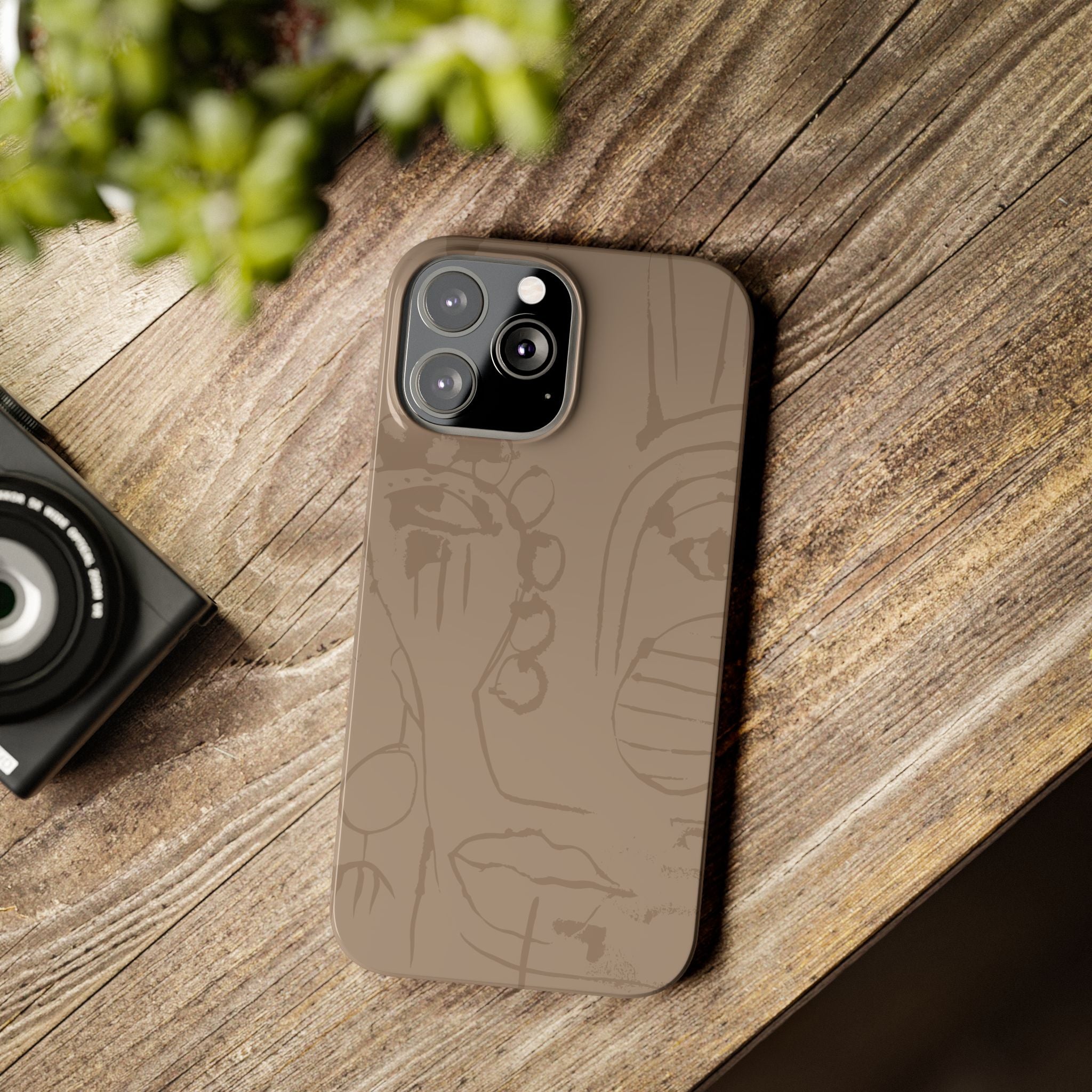 Totem Series | Neutral Brown Slim Phone Case