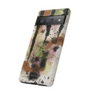 Watercolor Ink Splash Tough Phone Case — Abstract Olive, Blush & Charcoal Protective Cover