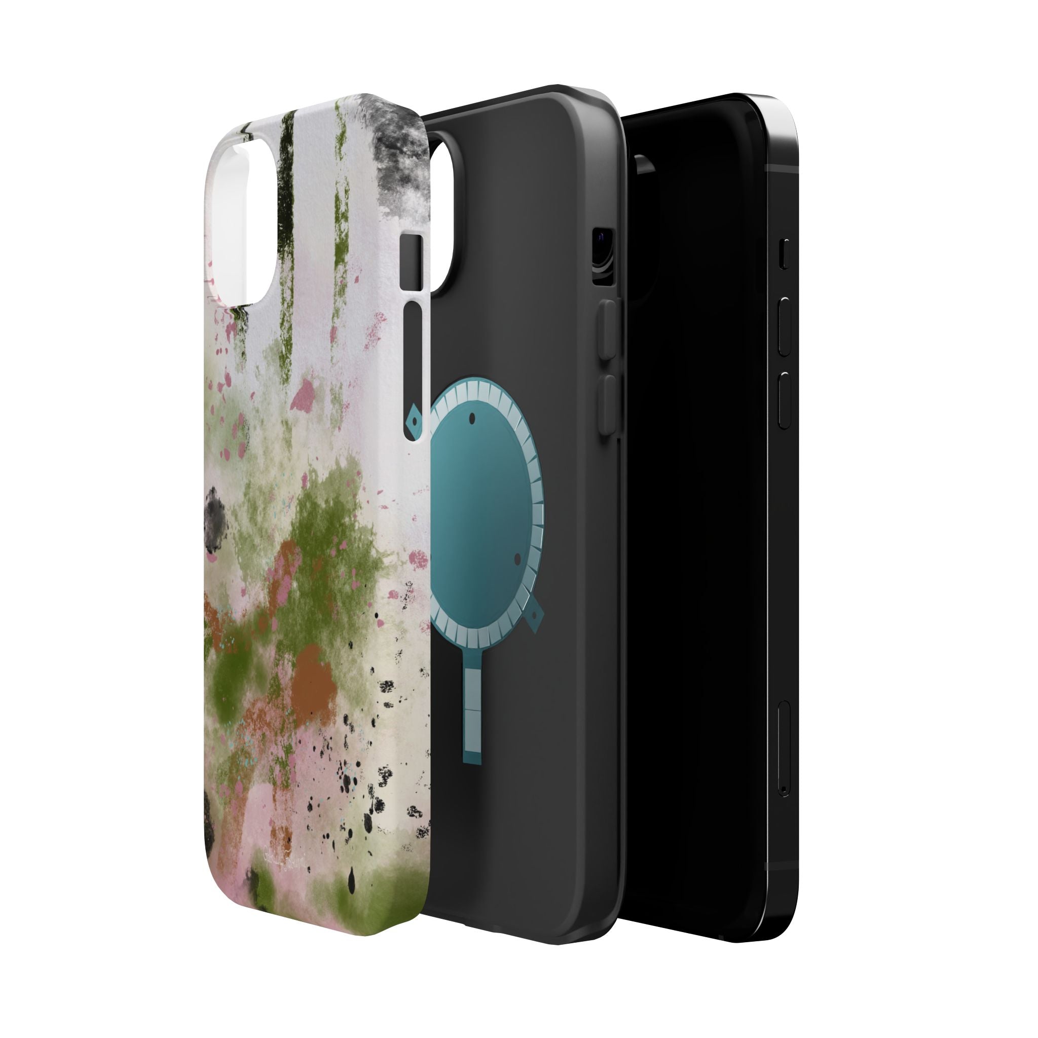 Abstract Floral Impact-Resistant Phone Case