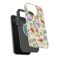 Tropical Fruit Magnetic Impact Phone Case — Watercolor Kiwi, Papaya & Watermelon