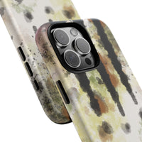 Abstract Camouflage Tough Phone Case — Watercolor Drip Design