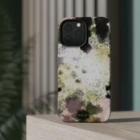 Watercolor Moss Phone Case — Impact‑Resistant Magnetic iPhone Cover