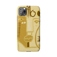 Abstract Face Art Slim Phone Case | Minimalist Neutral Tones