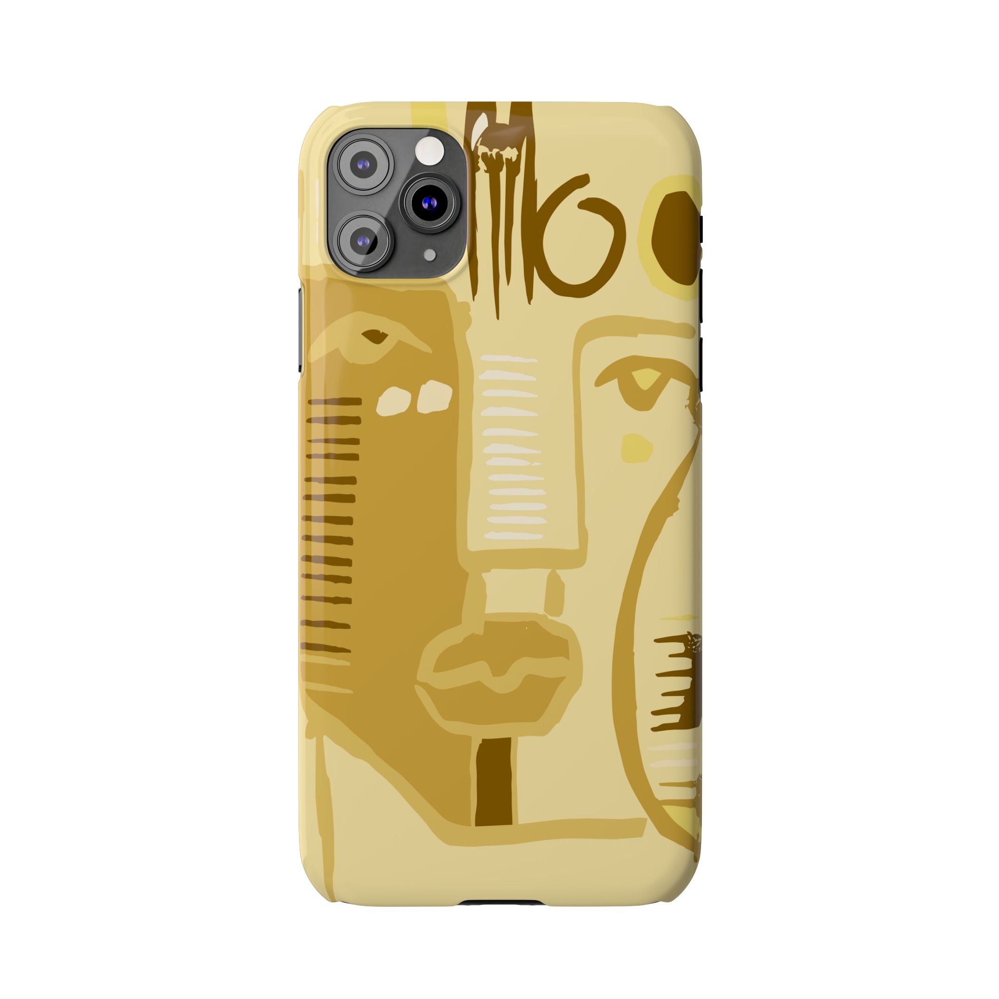 Abstract Face Art Slim Phone Case | Minimalist Neutral Tones