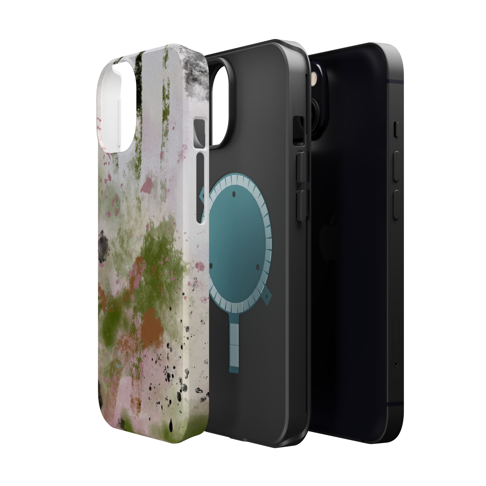 Abstract Floral Impact-Resistant Phone Case