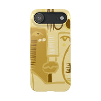 Abstract Face Art Slim Phone Case | Minimalist Neutral Tones