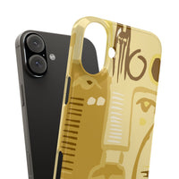 Abstract Face Art Slim Phone Case | Minimalist Neutral Tones