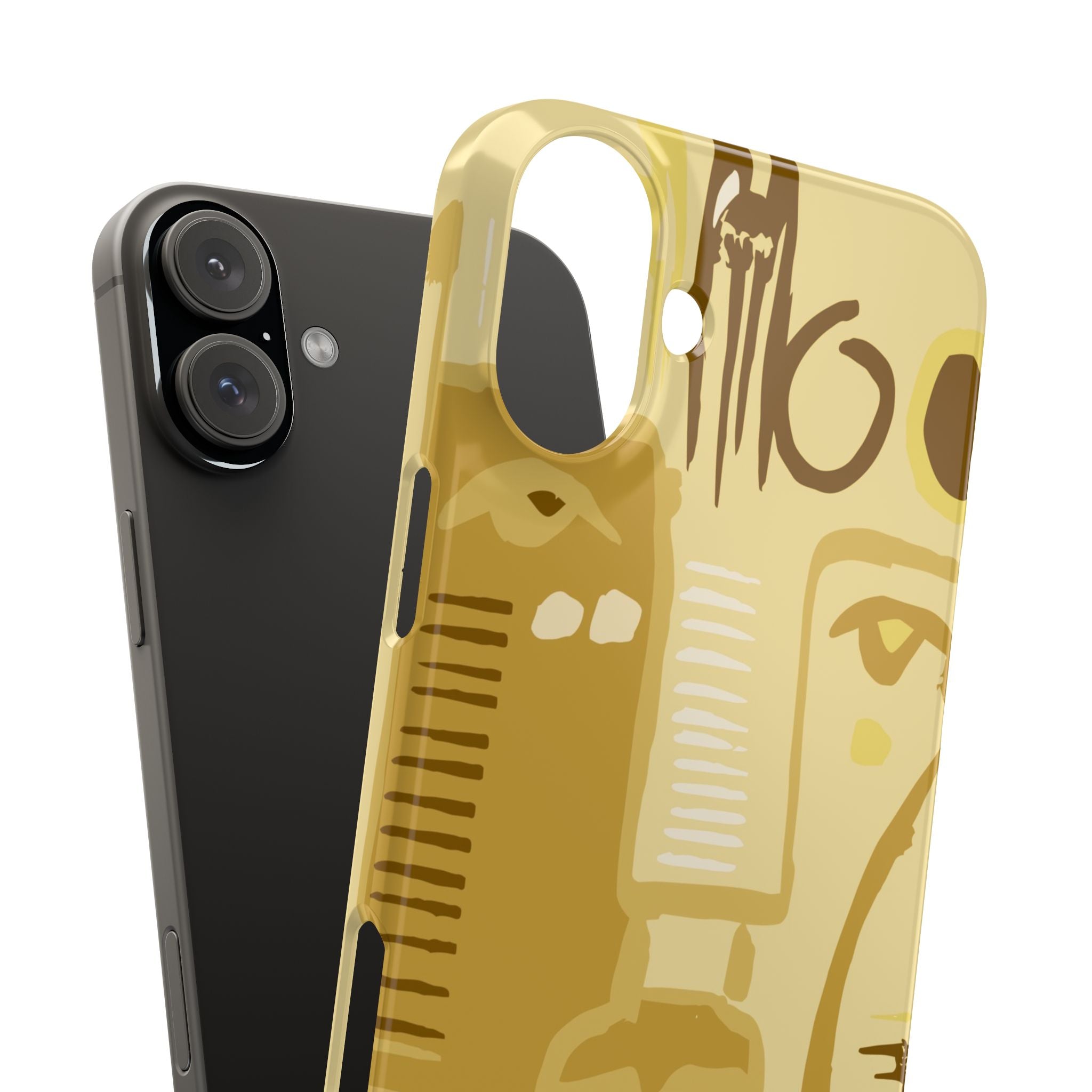 Abstract Face Art Slim Phone Case | Minimalist Neutral Tones