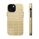 Magnetic Impact-Resistant Phone Case — Neutral Geometric Pattern