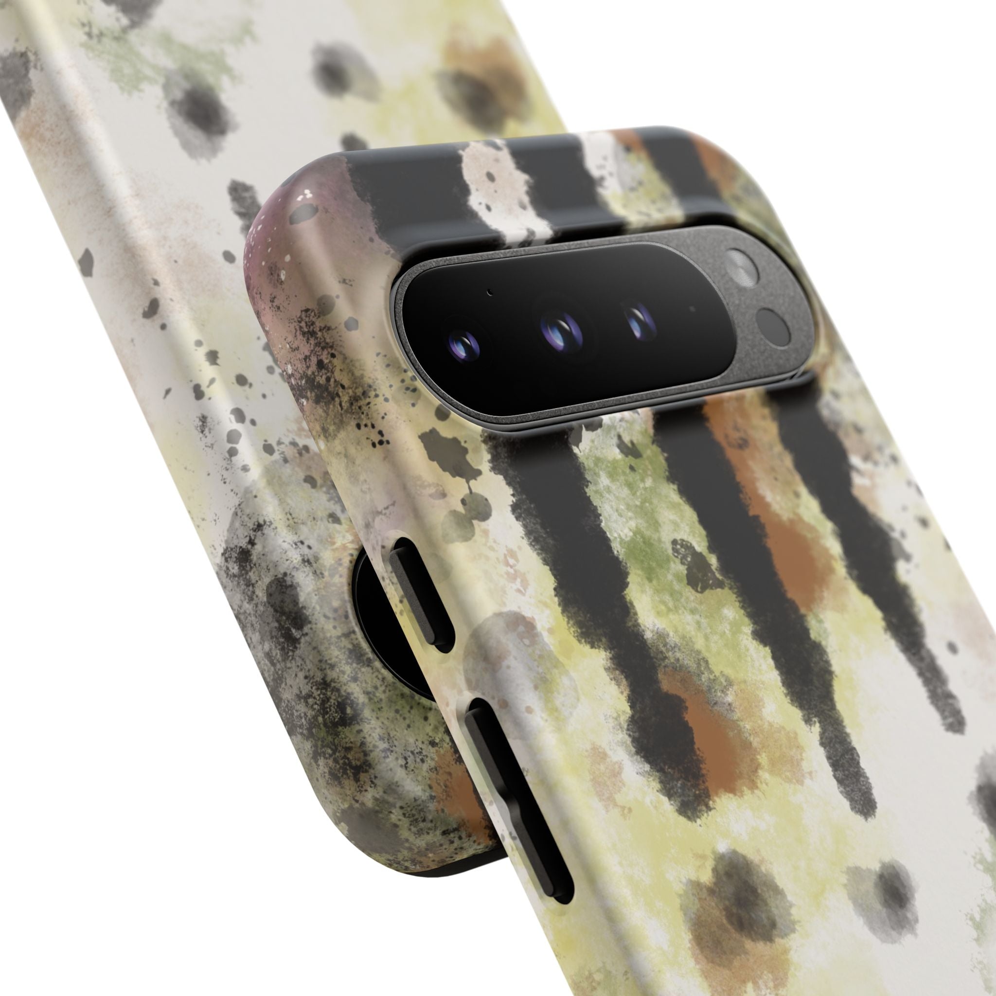 Abstract Camouflage Tough Phone Case — Watercolor Drip Design