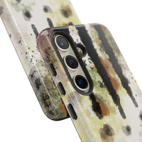 Abstract Camouflage Tough Phone Case — Watercolor Drip Design