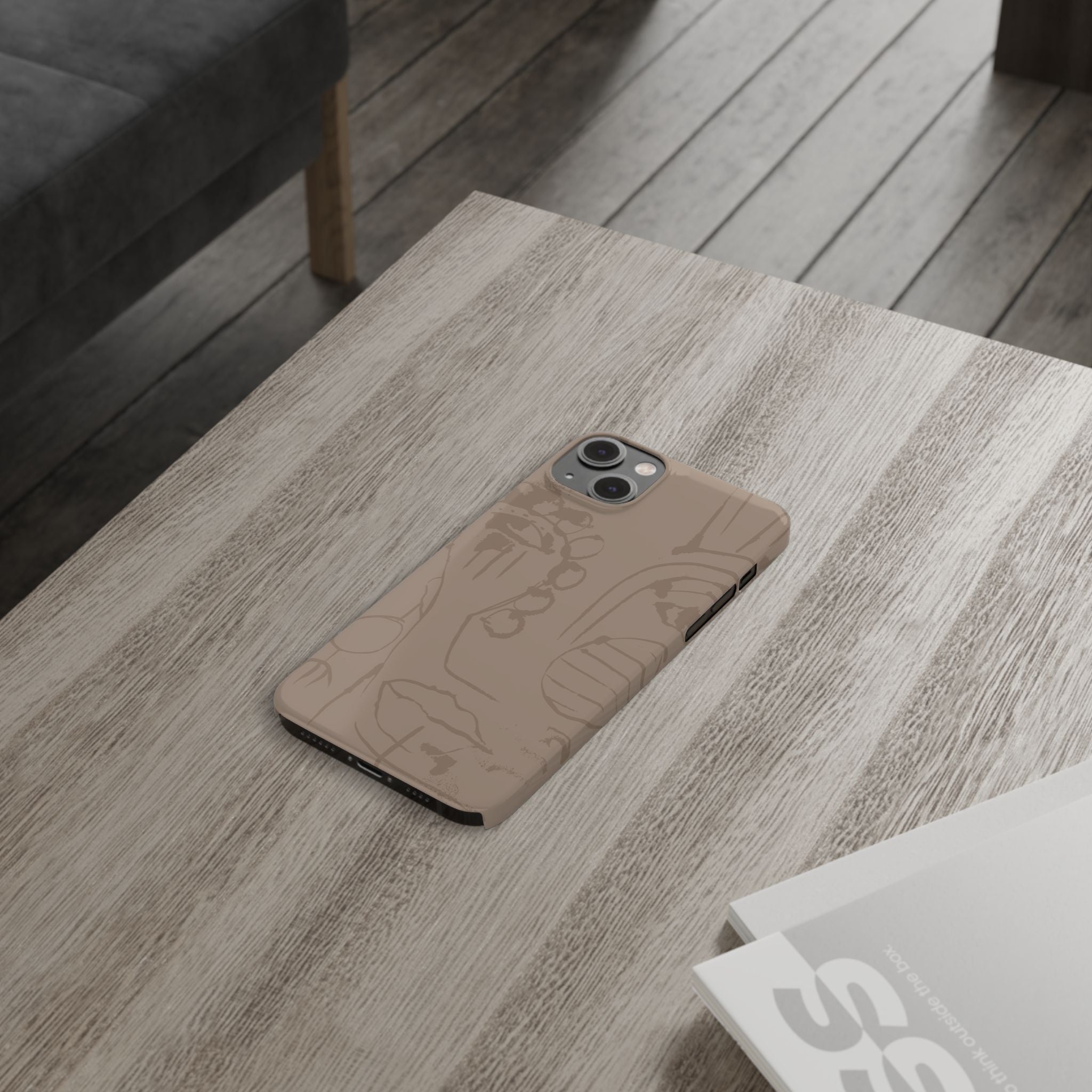 Totem Series | Neutral Brown Slim Phone Case