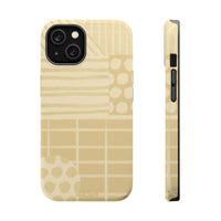 Magnetic Impact-Resistant Phone Case — Neutral Geometric Pattern