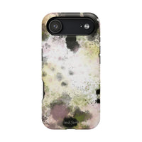 Watercolor Moss Phone Case — Impact‑Resistant Magnetic iPhone Cover