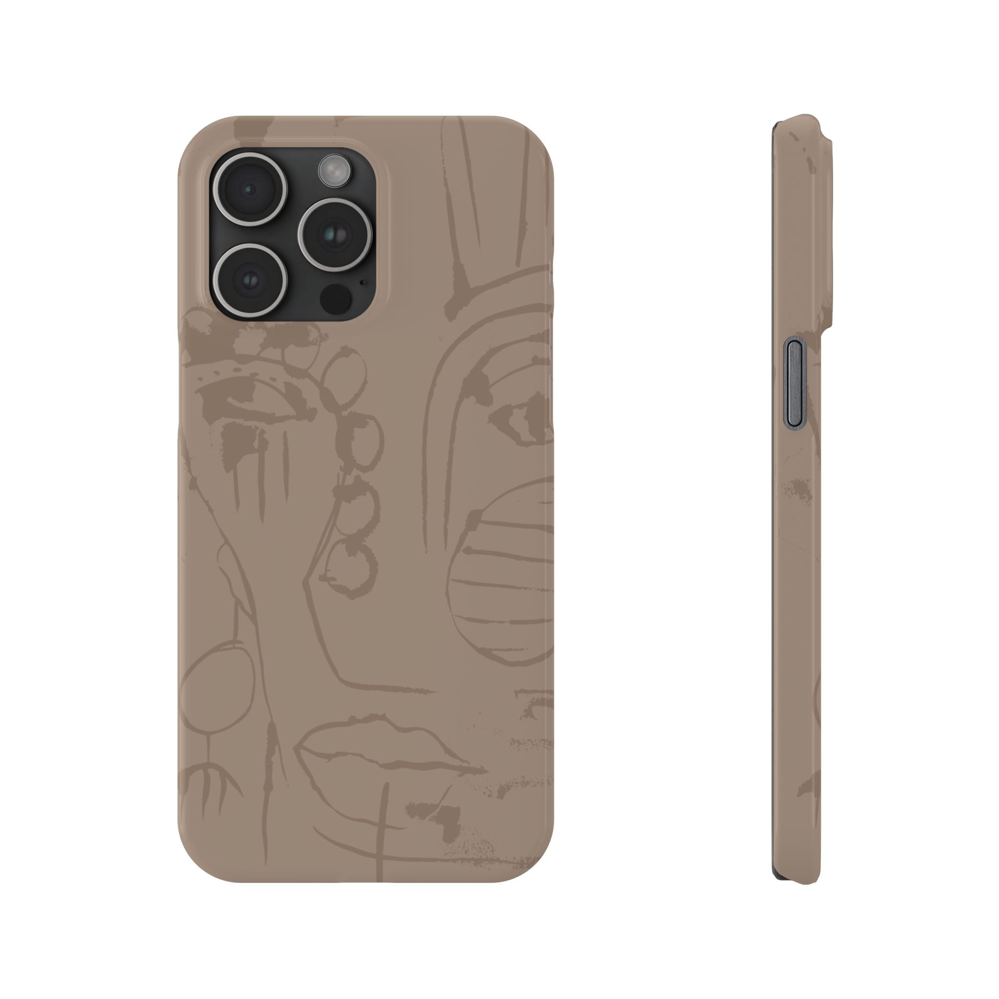Totem Series | Neutral Brown Slim Phone Case