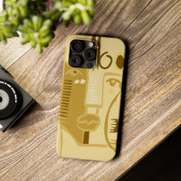 Abstract Face Art Slim Phone Case | Minimalist Neutral Tones