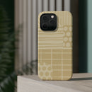 Magnetic Impact-Resistant Phone Case — Neutral Geometric Pattern
