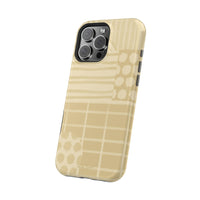 Magnetic Impact-Resistant Phone Case — Neutral Geometric Pattern