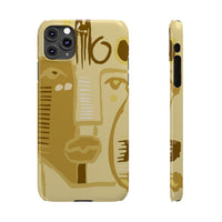 Abstract Face Art Slim Phone Case | Minimalist Neutral Tones