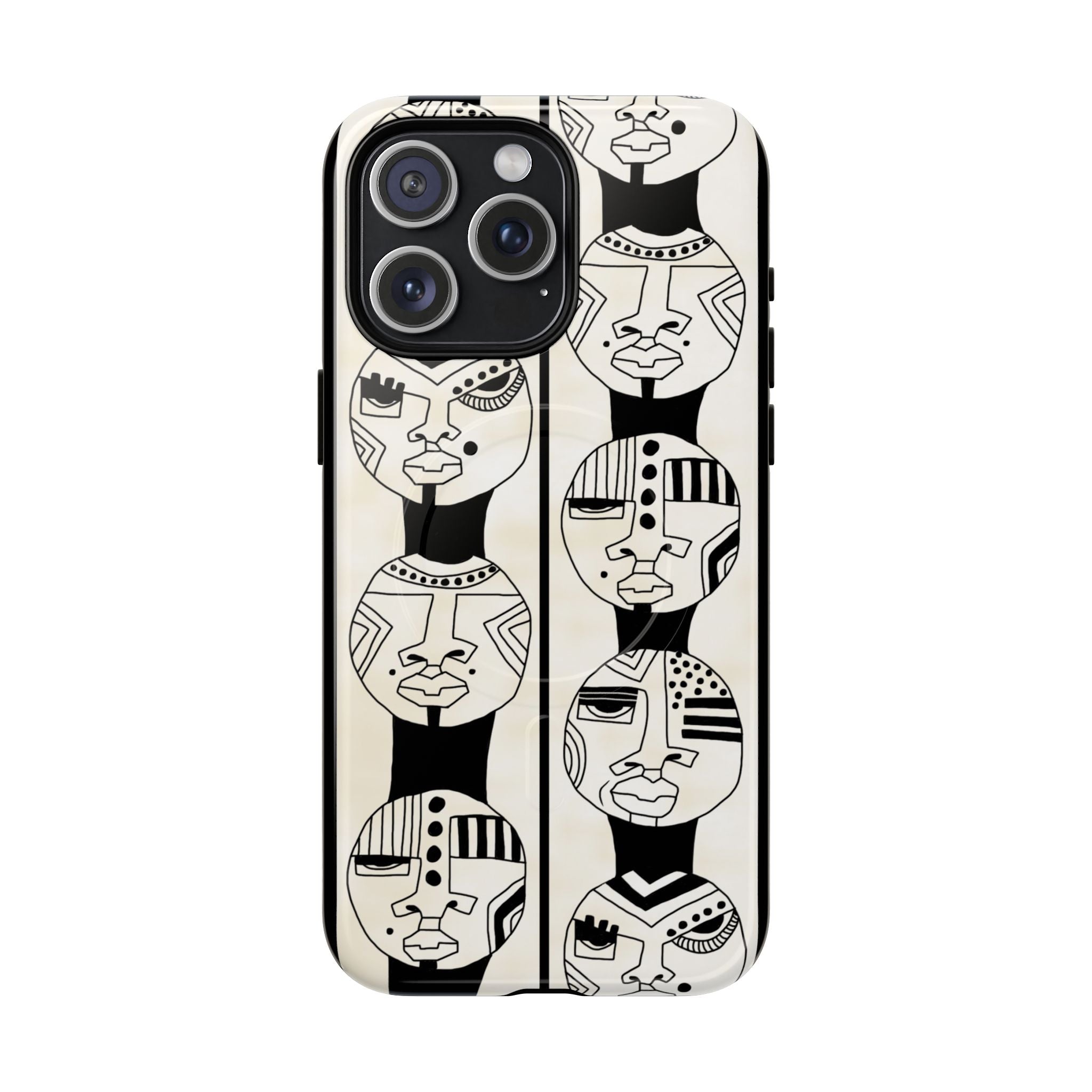 Artistic Tough Magnetic Phone Case with Unique Afrocentric Design