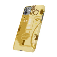 Abstract Face Art Slim Phone Case | Minimalist Neutral Tones