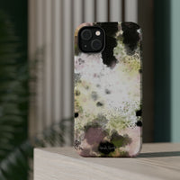 Watercolor Moss Phone Case — Impact‑Resistant Magnetic iPhone Cover
