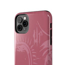 Abstract Line Face Tough Phone Case | Blush Pink Minimalist Art