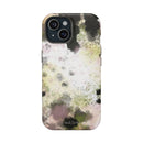 Watercolor Moss Phone Case — Impact‑Resistant Magnetic iPhone Cover
