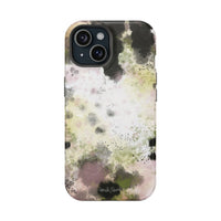 Watercolor Moss Phone Case — Impact‑Resistant Magnetic iPhone Cover