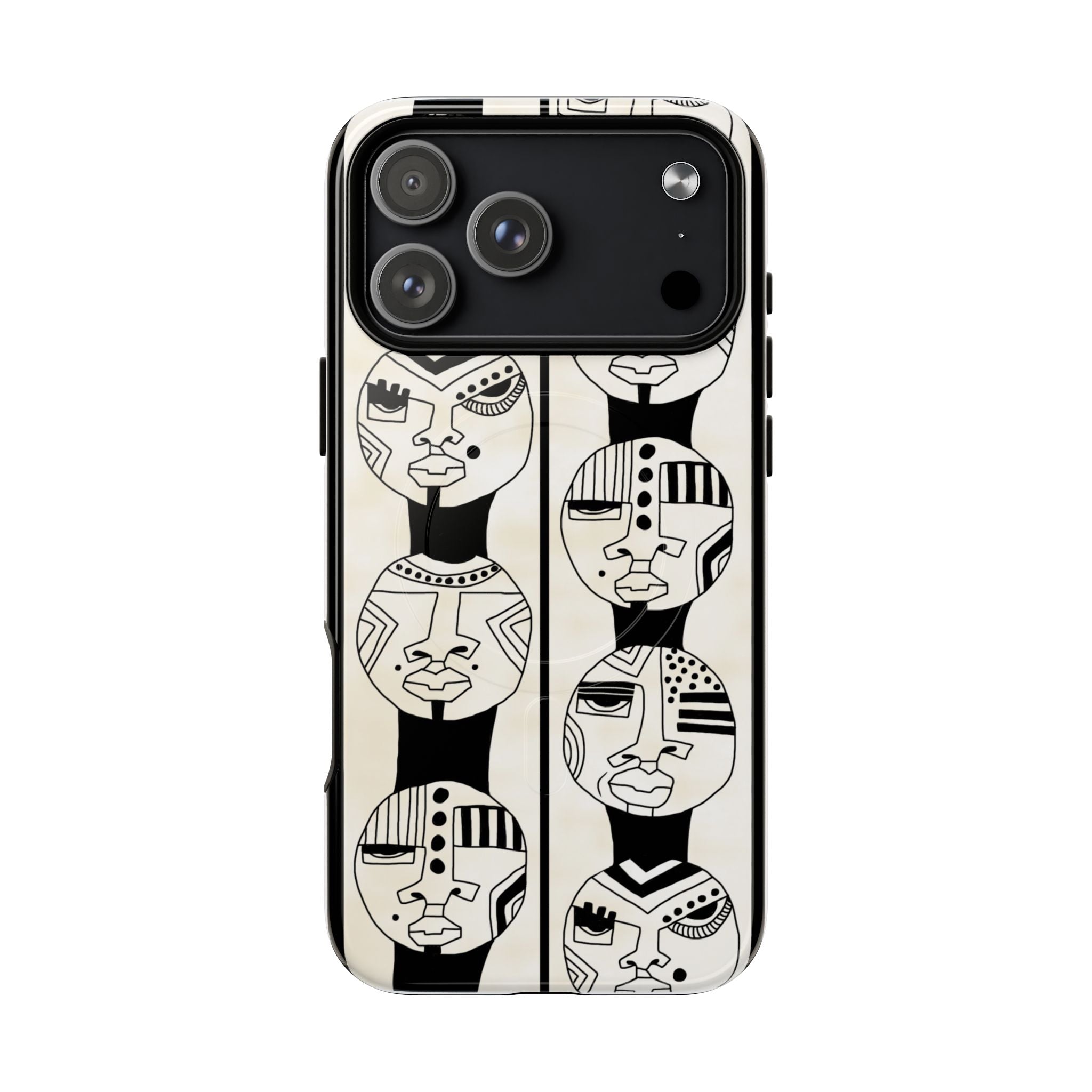 Artistic Tough Magnetic Phone Case with Unique Afrocentric Design