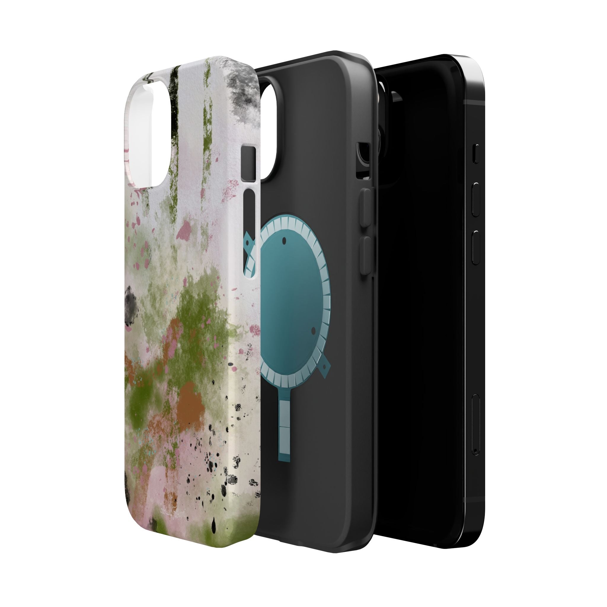Abstract Floral Impact-Resistant Phone Case