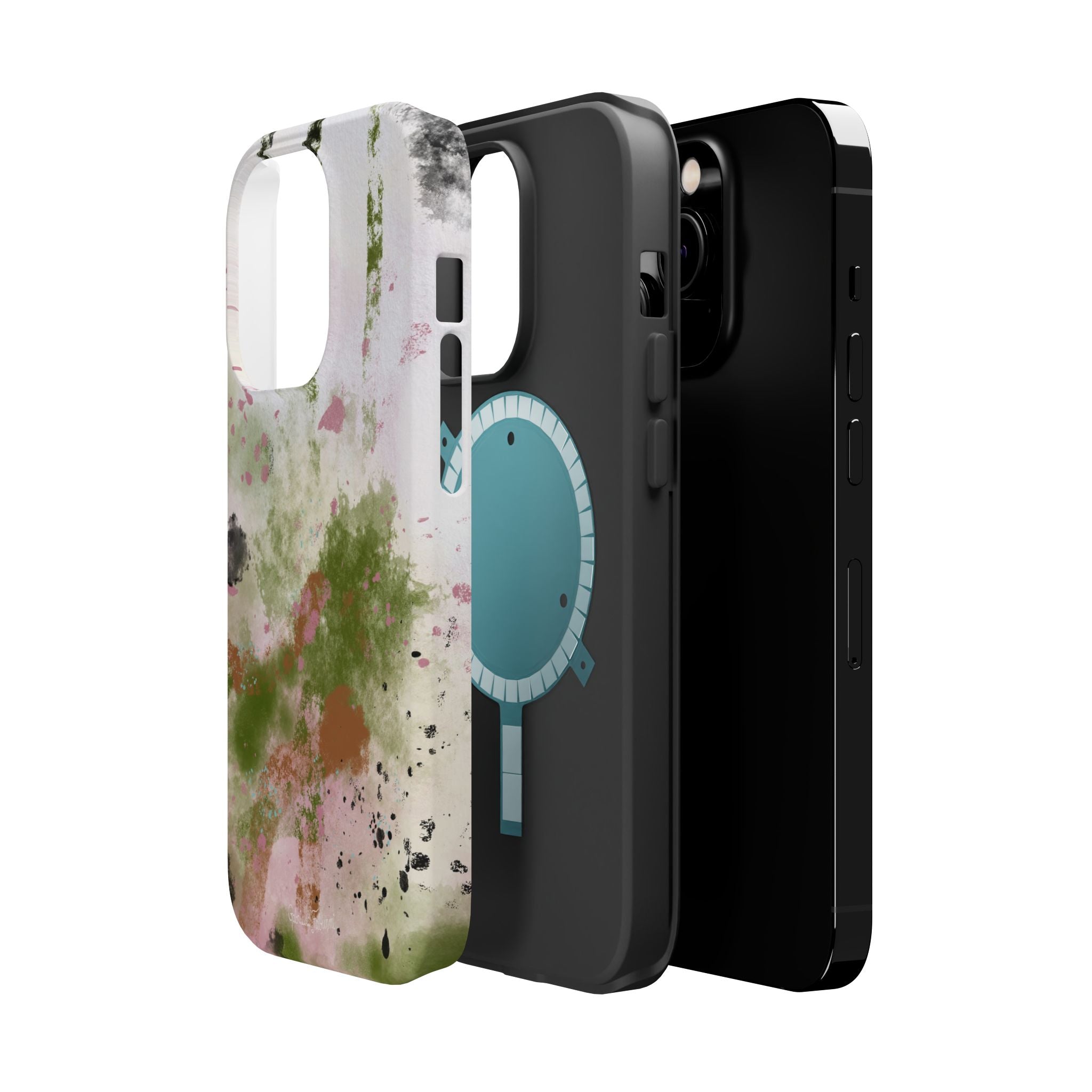 Abstract Floral Impact-Resistant Phone Case