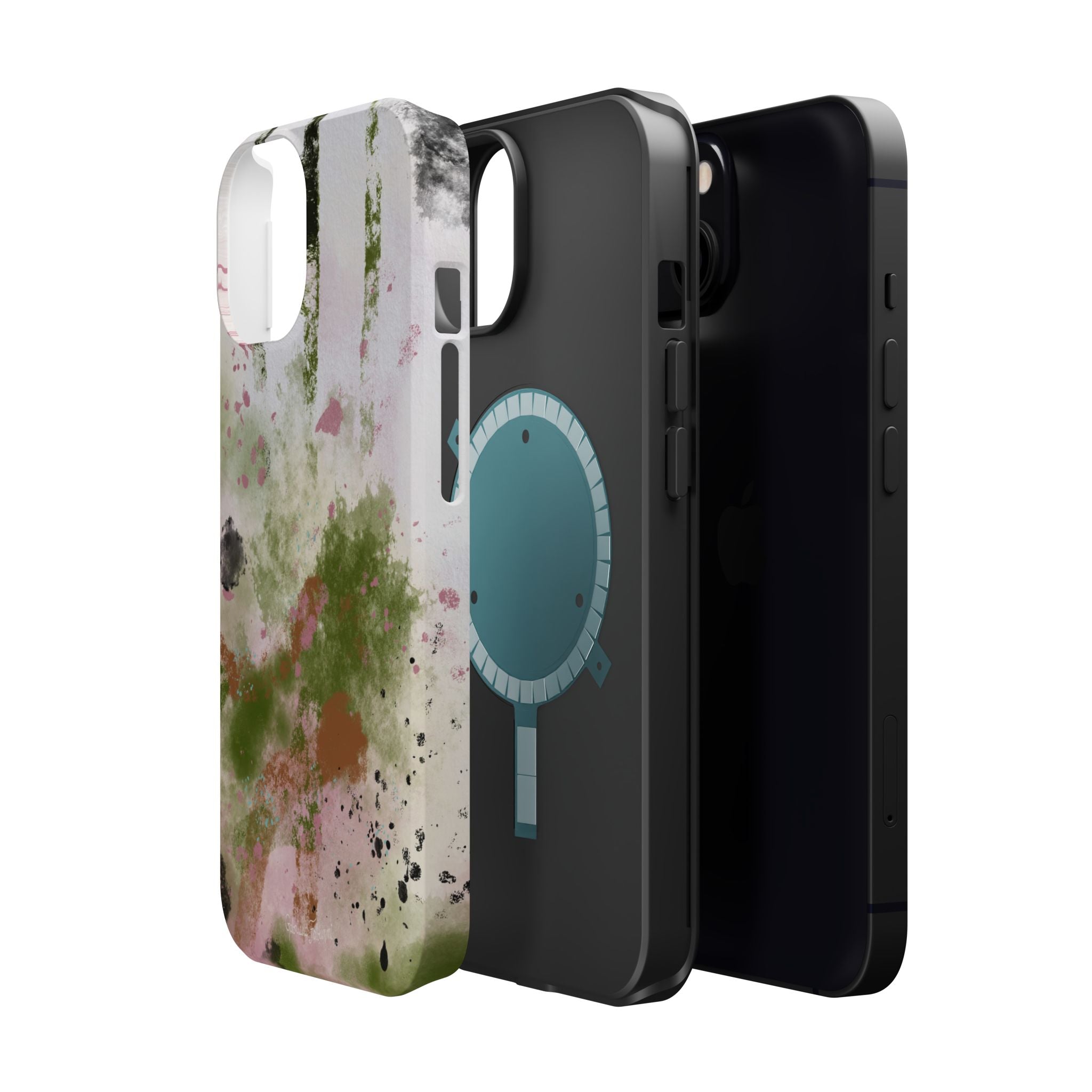 Abstract Floral Impact-Resistant Phone Case