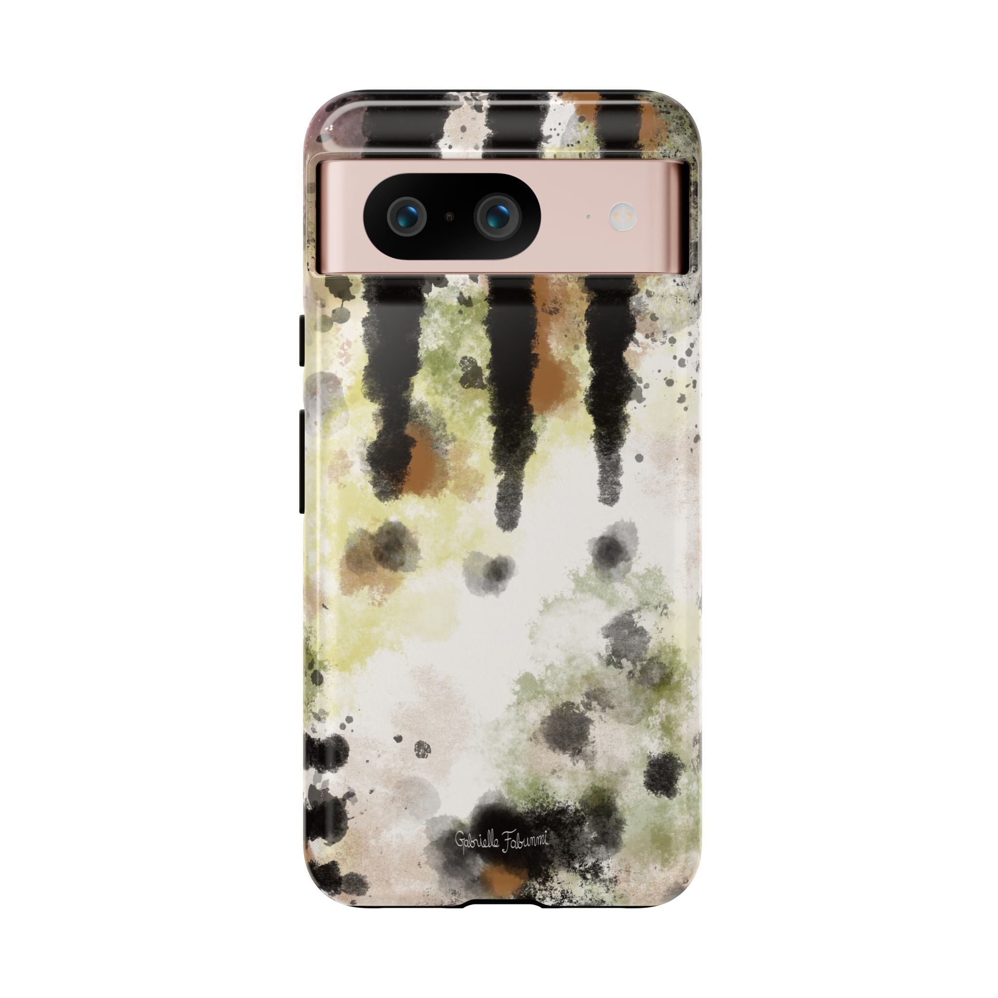 Abstract Camouflage Tough Phone Case — Watercolor Drip Design