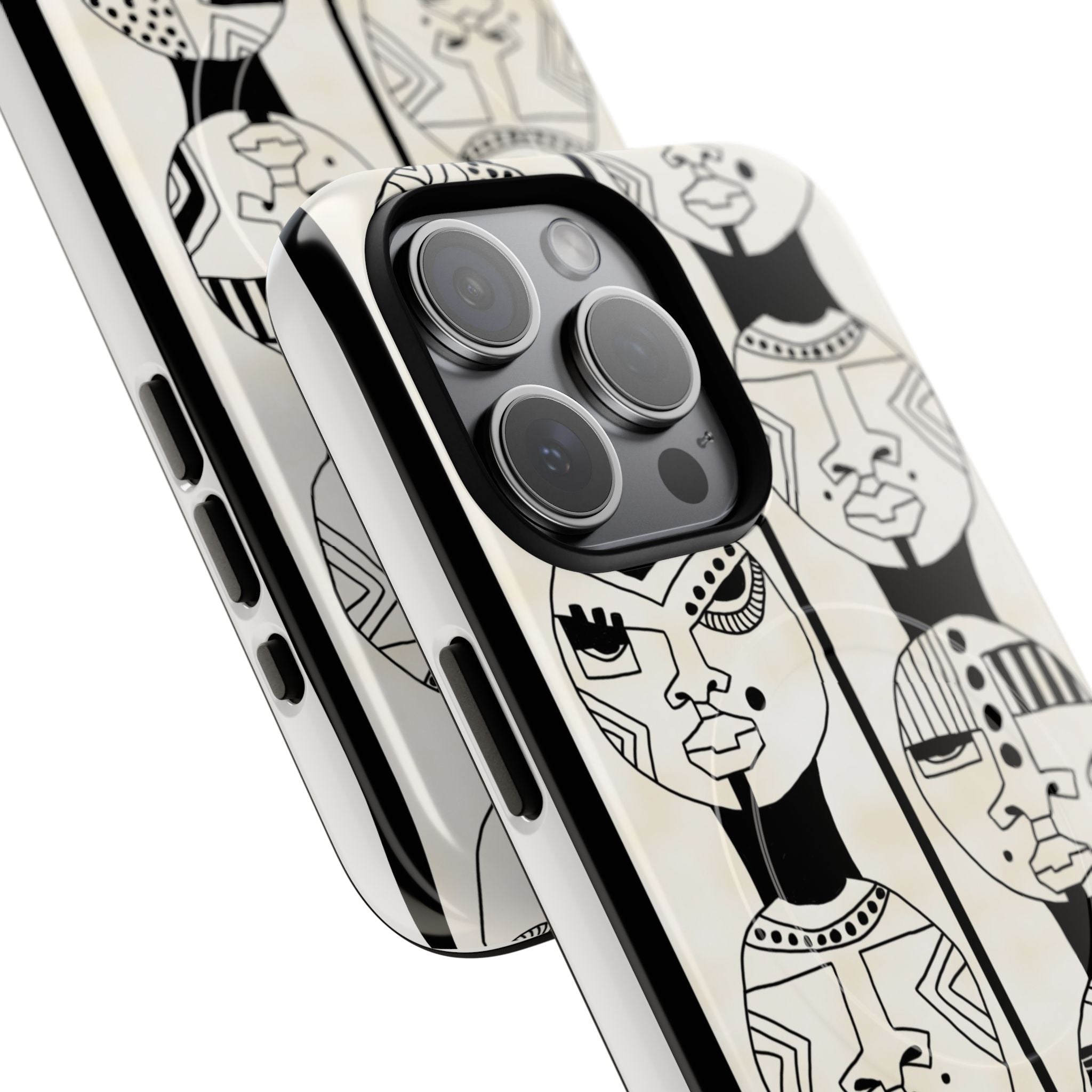 Artistic Tough Magnetic Phone Case with Unique Afrocentric Design