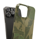 Green Color Block | Slim Phone Case