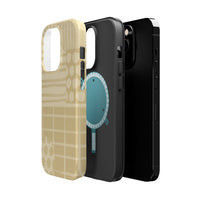 Magnetic Impact-Resistant Phone Case — Neutral Geometric Pattern