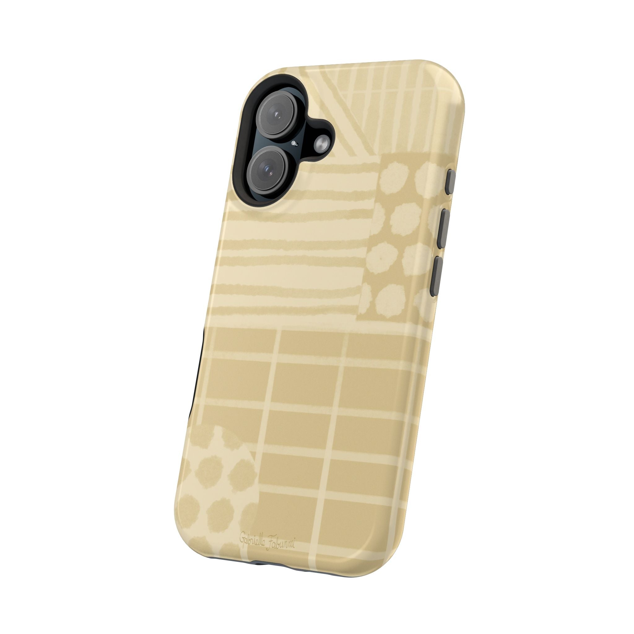 Magnetic Impact-Resistant Phone Case — Neutral Geometric Pattern