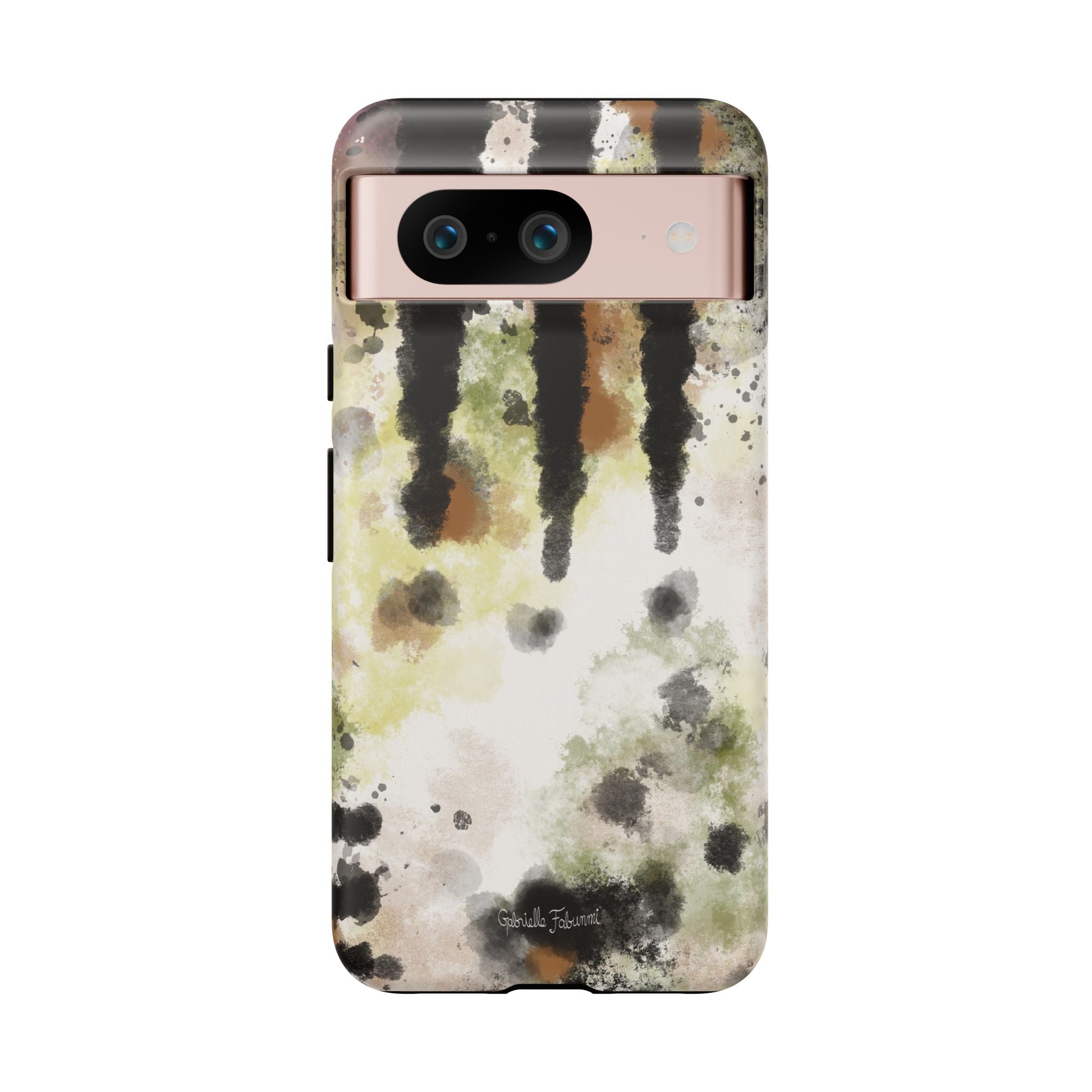 Abstract Camouflage Tough Phone Case — Watercolor Drip Design