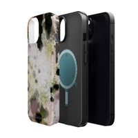 Watercolor Moss Phone Case — Impact‑Resistant Magnetic iPhone Cover