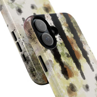 Abstract Camouflage Tough Phone Case — Watercolor Drip Design