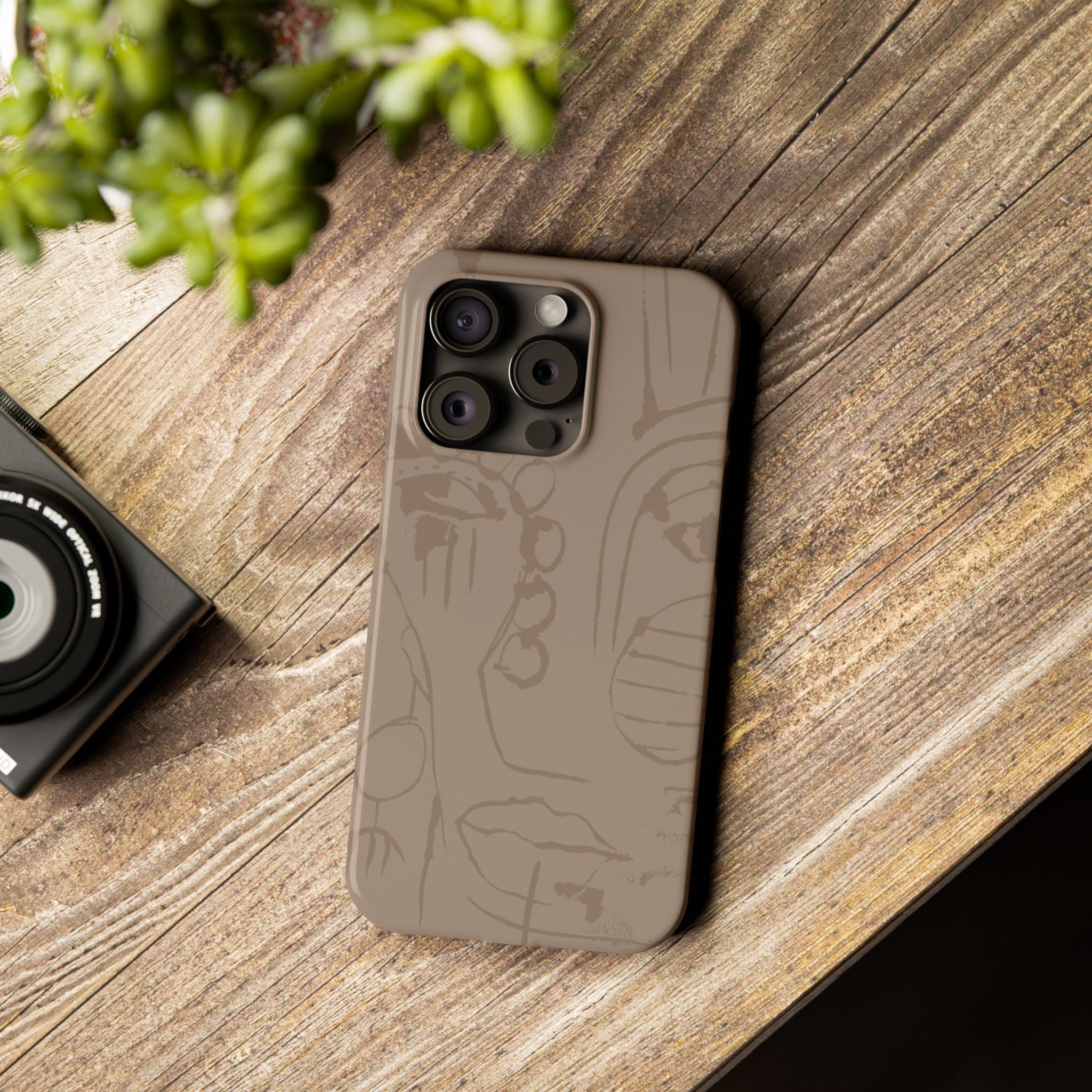 Totem Series | Neutral Brown Slim Phone Case