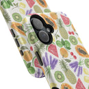 Tropical Fruit Magnetic Impact Phone Case — Watercolor Kiwi, Papaya & Watermelon