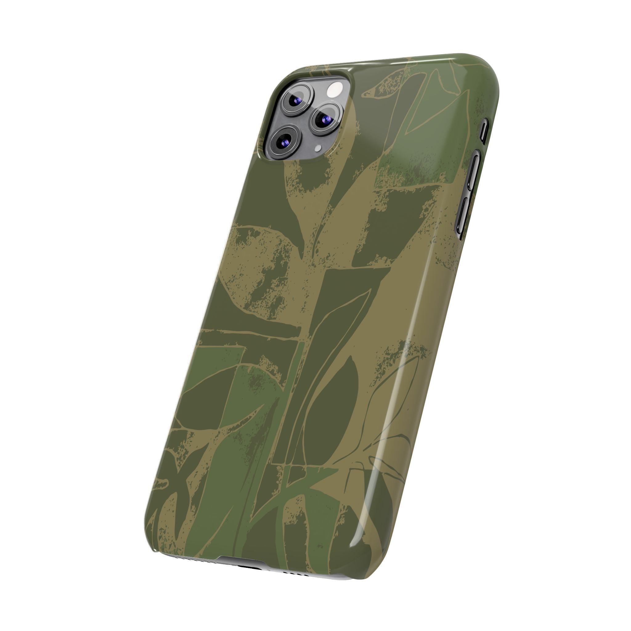 Green Color Block | Slim Phone Case
