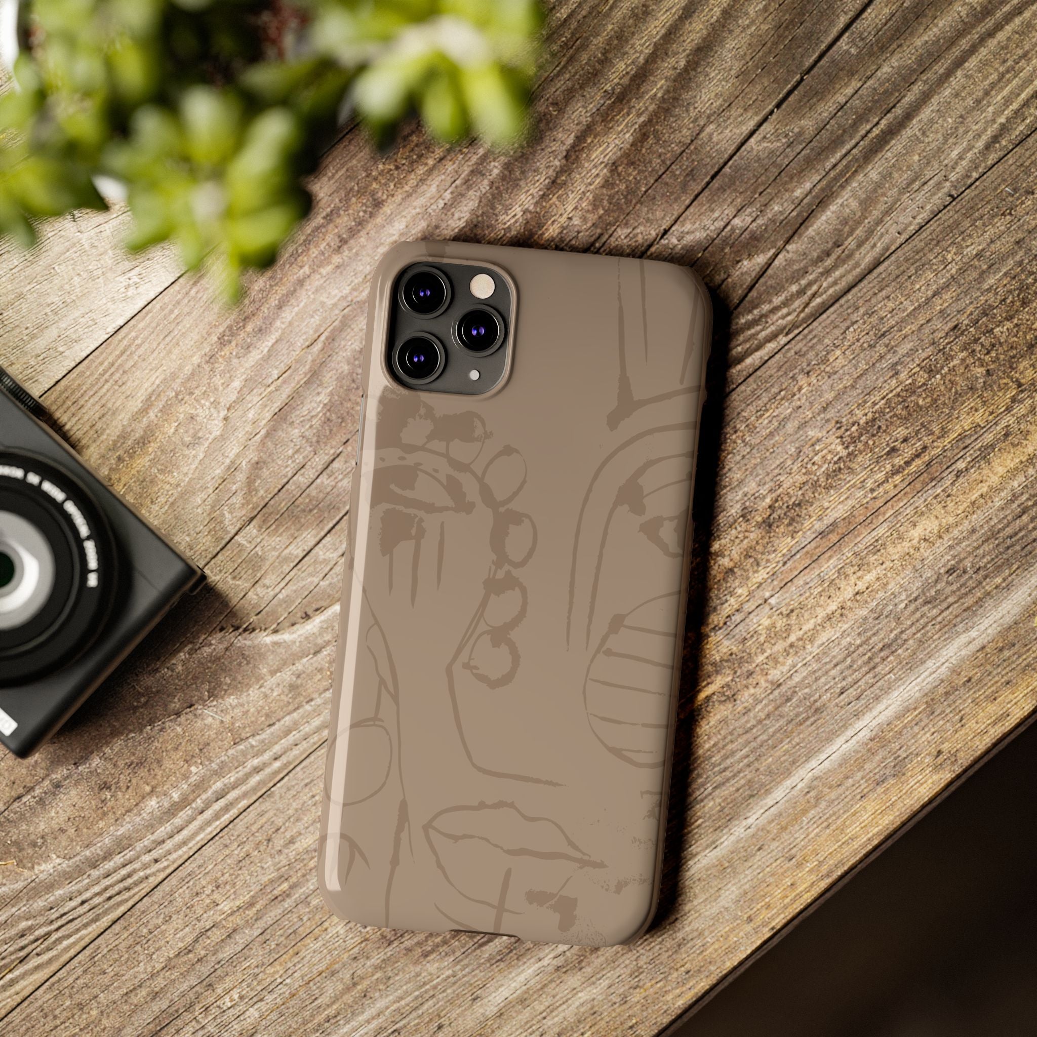 Totem Series | Neutral Brown Slim Phone Case